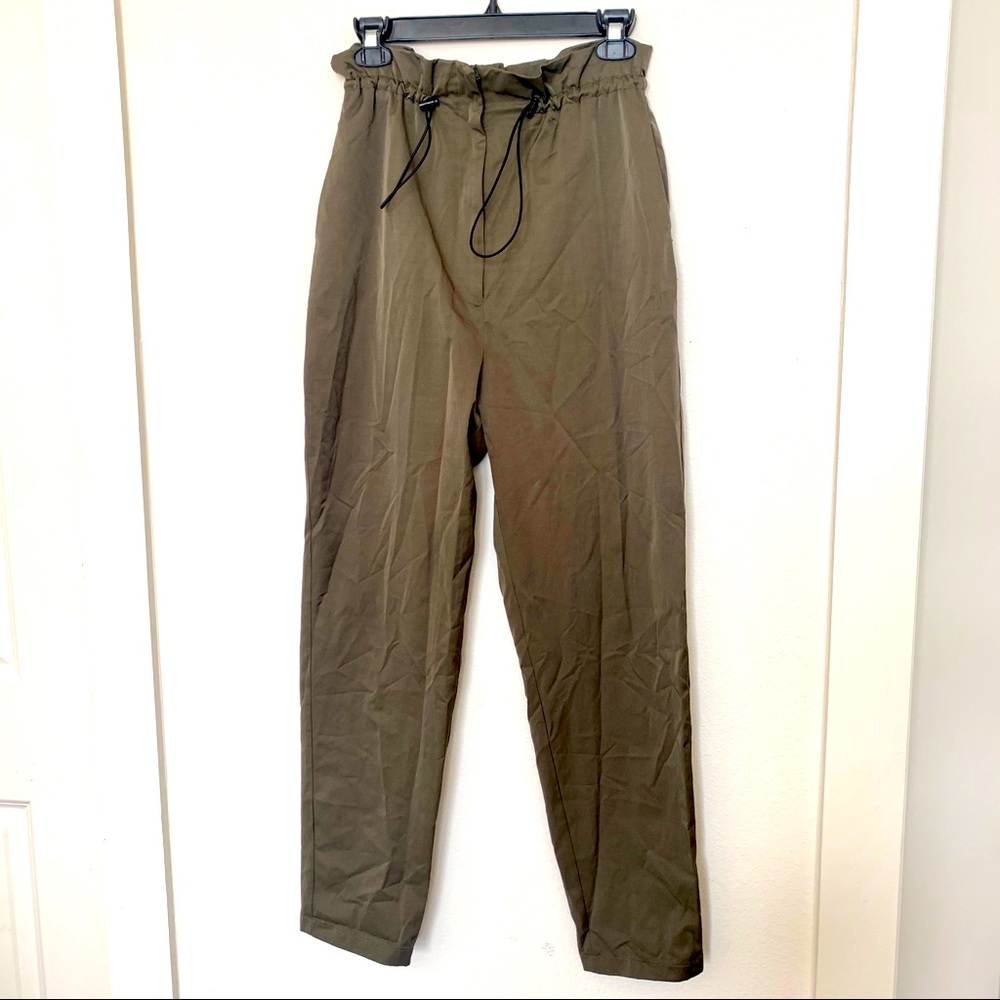 HM Olive Green Drawstring Waist Pants, 6